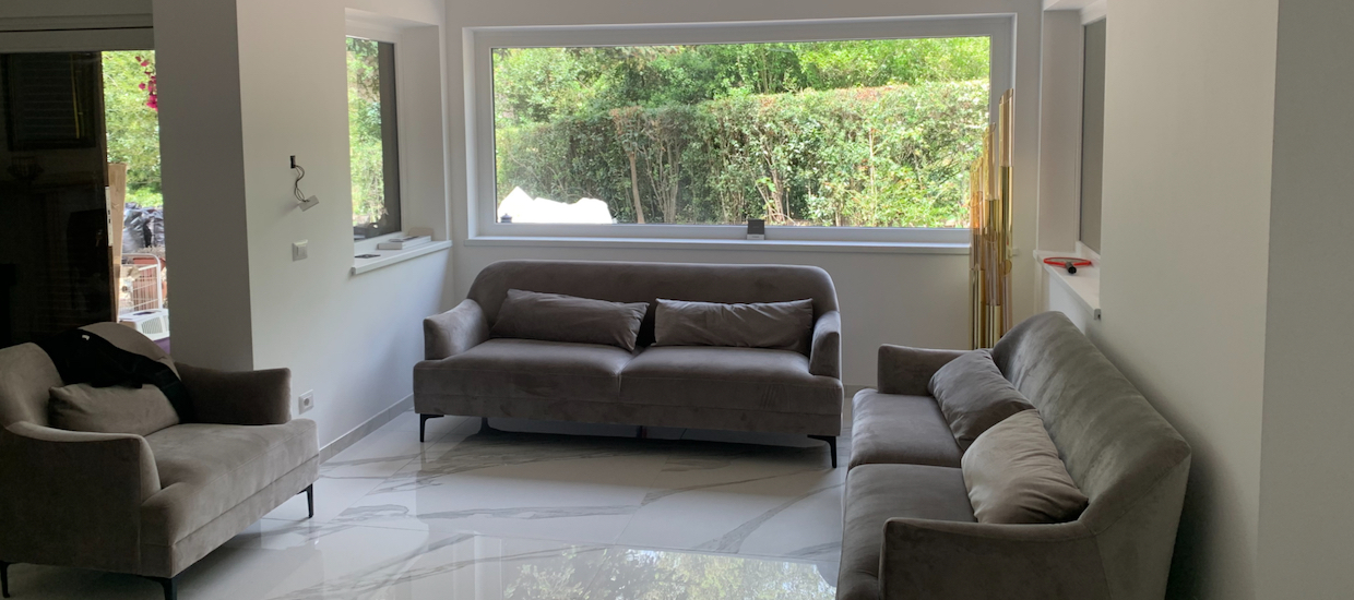 Vetrata soggiorno infisso in pvc roma infissi tek